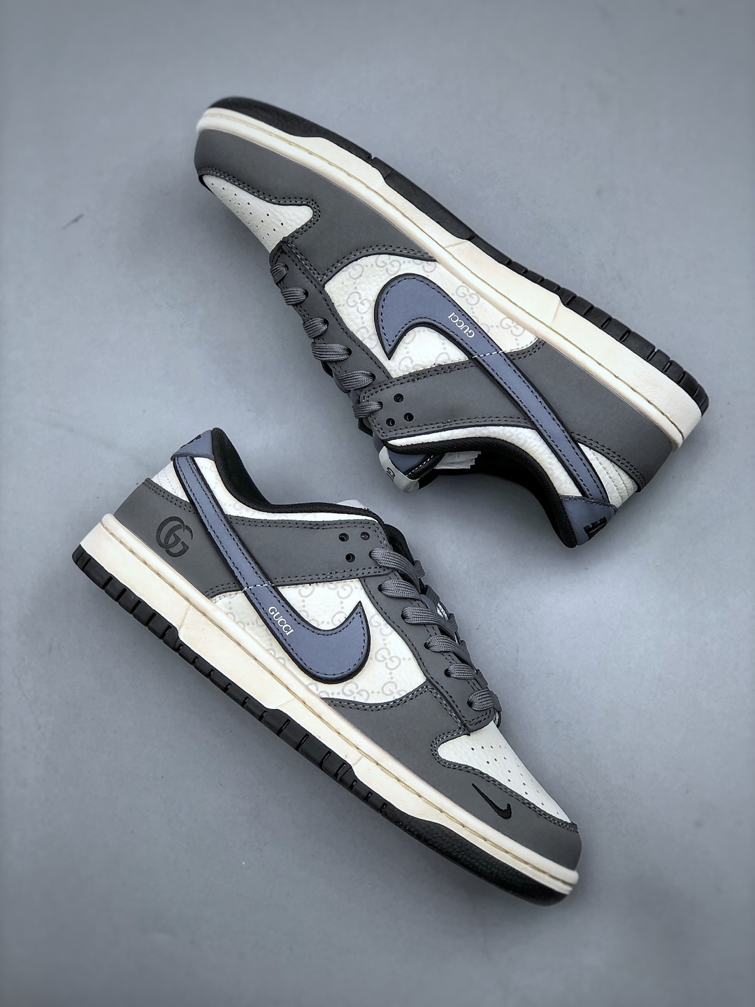 Nike Dunk Low Retro Gucci Custom DIY Sneakers - Gray/White, All Sizes 10 cmp i1746823333518 1301 0 8