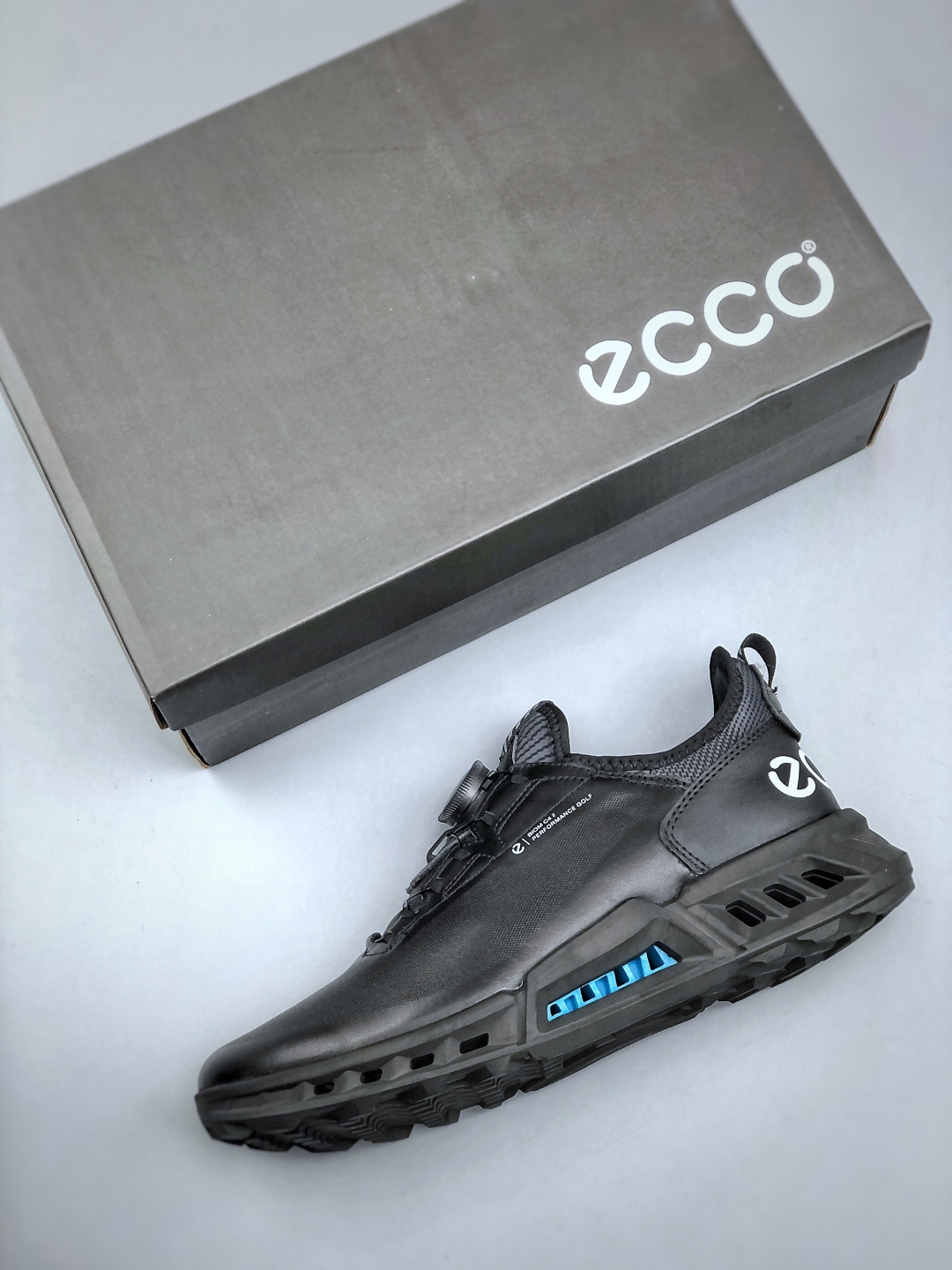 320 Ecco爱步高尔夫运动鞋男鞋 健步皮鞋 防滑跑步鞋
