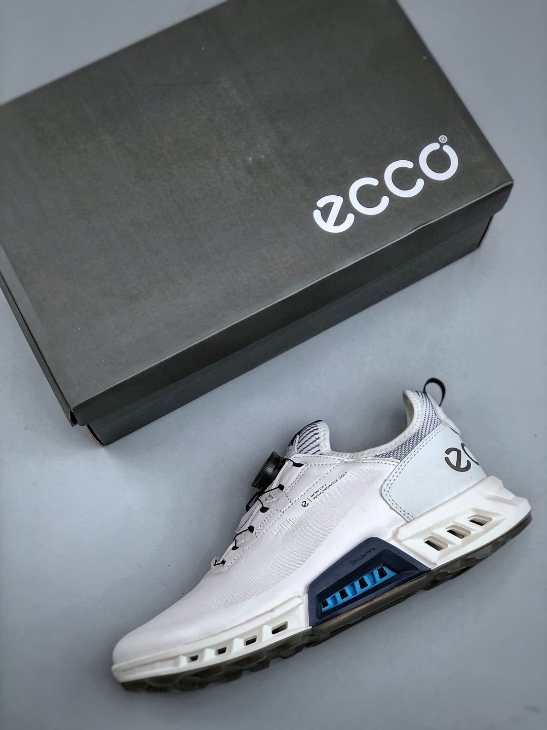 320 Ecco爱步高尔夫运动鞋男鞋 健步皮鞋 防滑跑步鞋