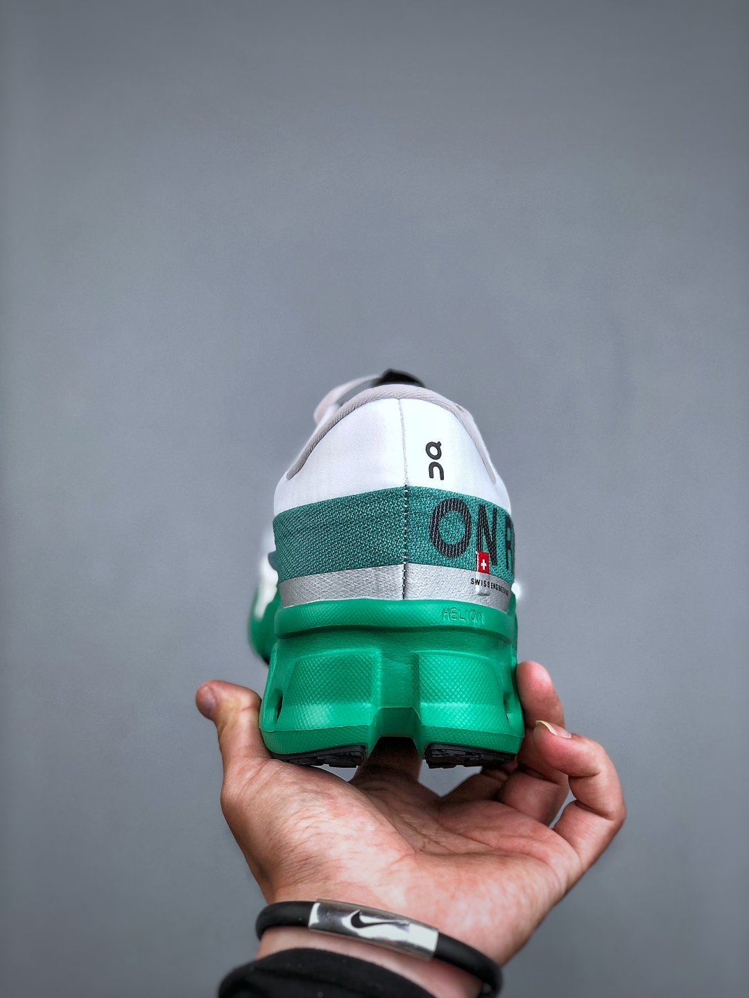 On Cloudmonster Hyper White/Green Running Shoes - Breathable & Lightweight 8 cmp i1746911325277 5684 0 6