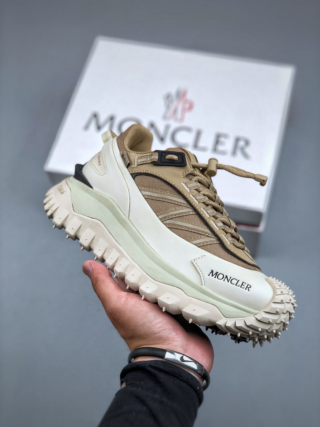 Moncler Trailgrip GTX Ripped Material Mountain Outdoor Shoes - Beige 2 cmp i1746912095042 2866 0 0