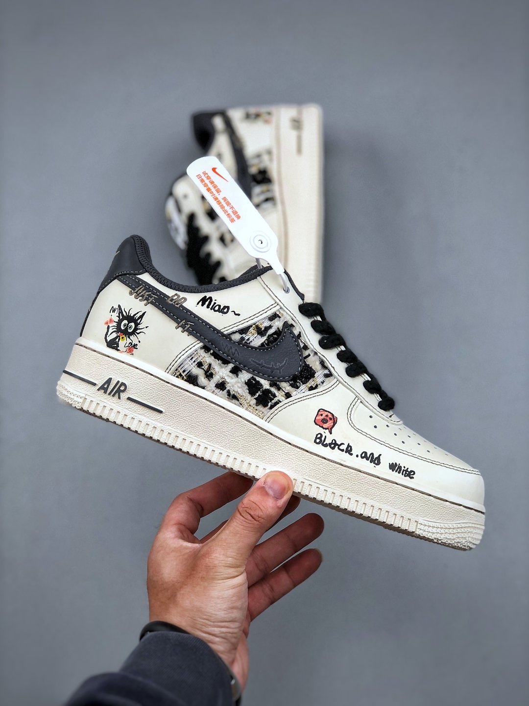 Nike Air Force 1 Low '07 White Grey Black Rope Graffiti Men's Sneakers 5 cmp i1747083467222 778 0 3