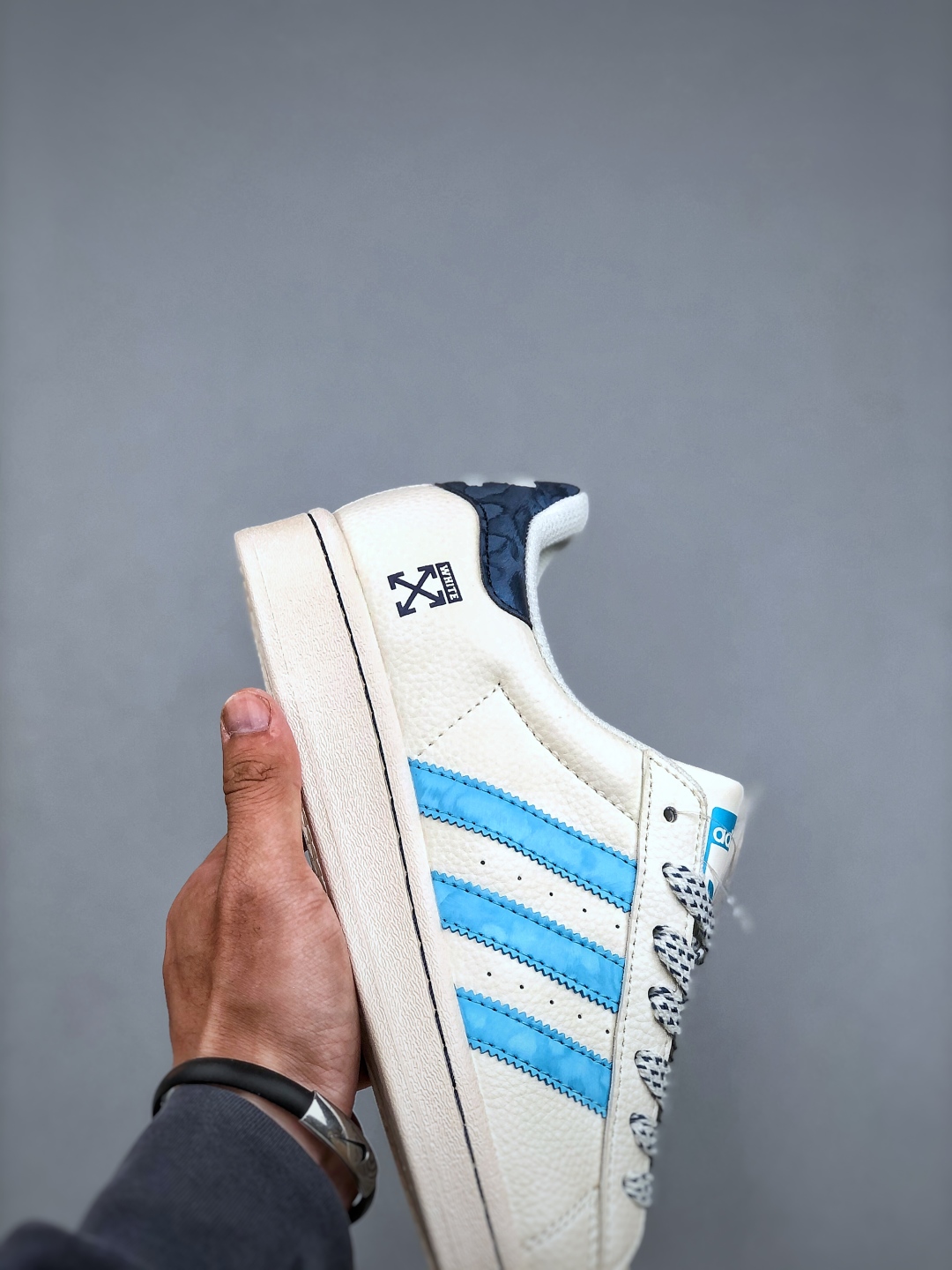 Adidas Originals Superstar x Off-White Blue Accents Premium Leather Sneakers 7 cmp i1747084707151 261 0 5