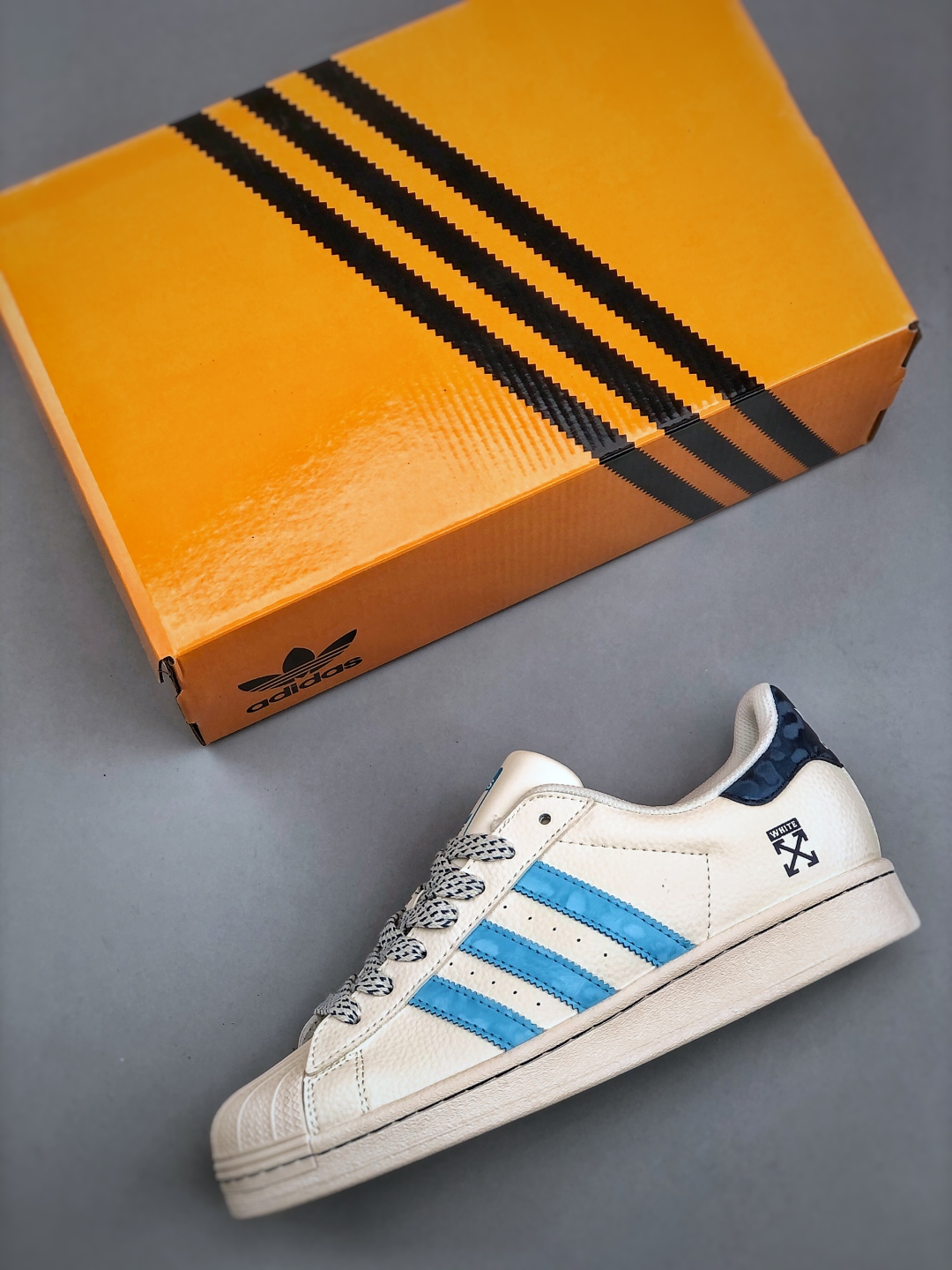 Adidas Originals Superstar x Off-White Blue Accents Premium Leather Sneakers 4 cmp i1747084709814 7332 0 2