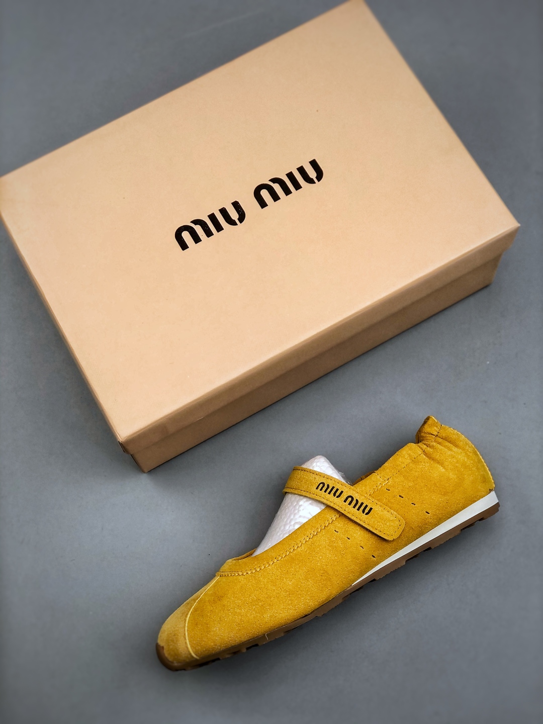 Miu Miu Women's Suede Mary Jane Ballet Flats, Comfortable and Stylish 4 cmp i1747085265592 4350 0 2