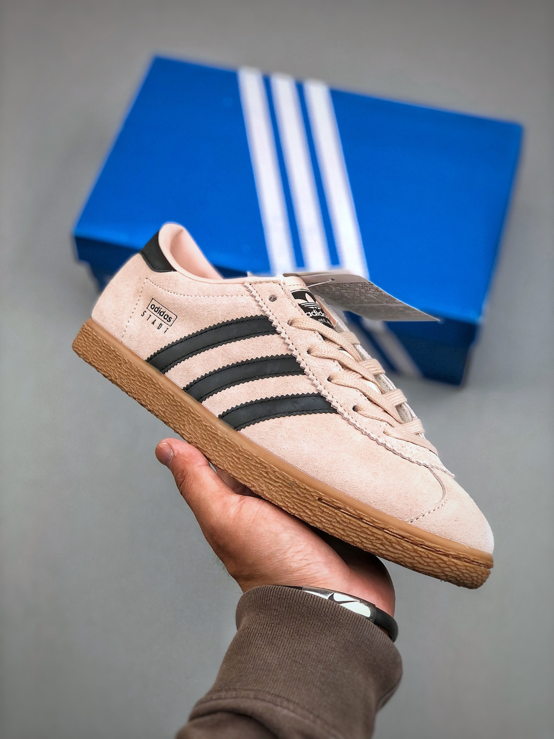 Adidas originals Stadt 阿迪复古德训板鞋潮流 防滑耐磨 低帮 板鞋货号:JR6347 (半)