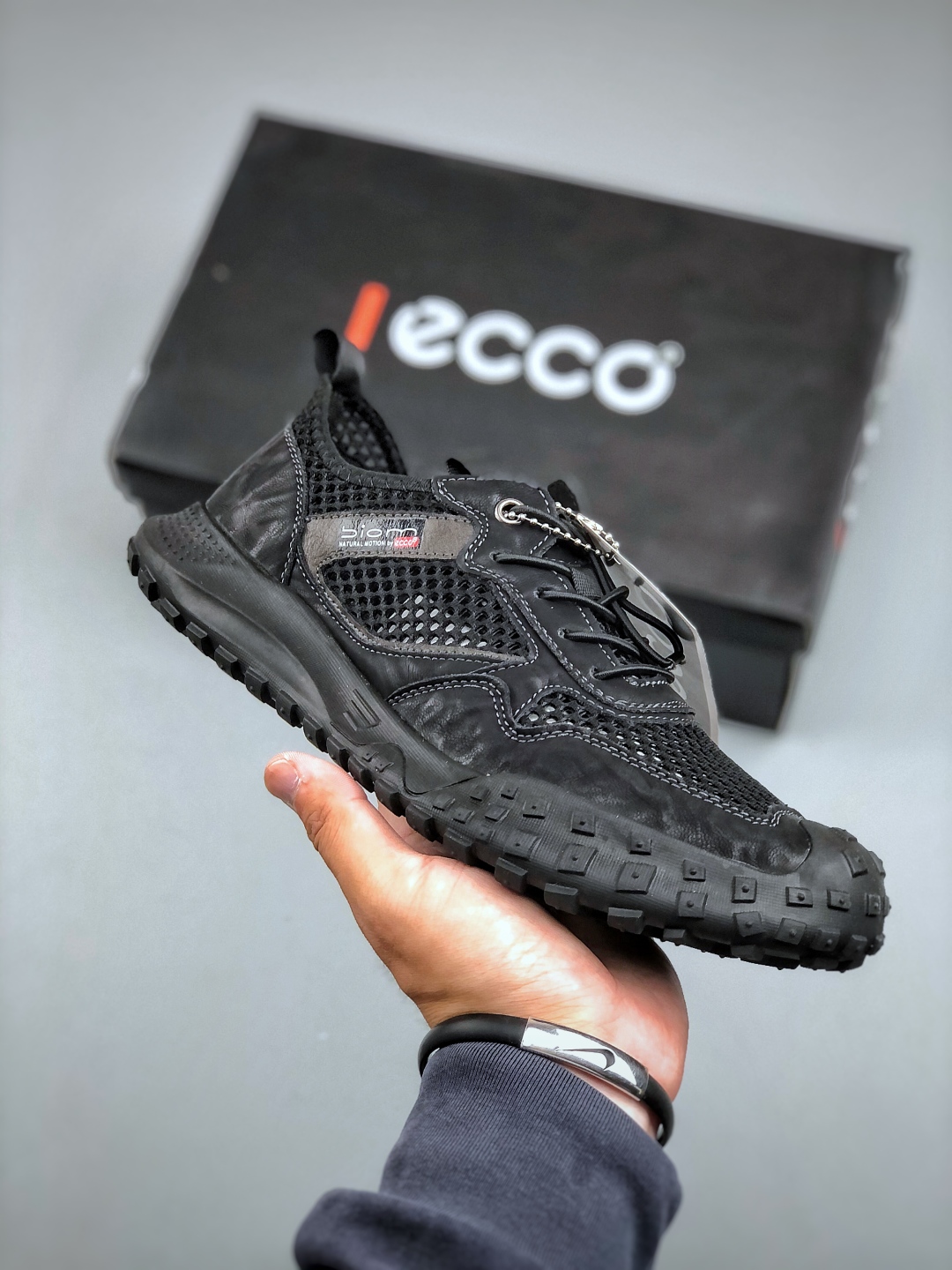 ECCO爱步百搭休闲款 Ecco/爱步男士凉鞋透气轻质系带轻便凉鞋