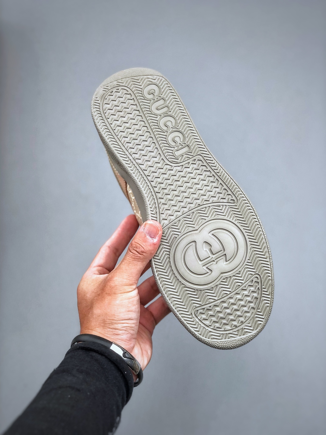 Gucci2025全新升级版 原版原色 配航空礼盒包装 @GG情侣款厚底鞋牛皮垫脚 5cm增高厚底