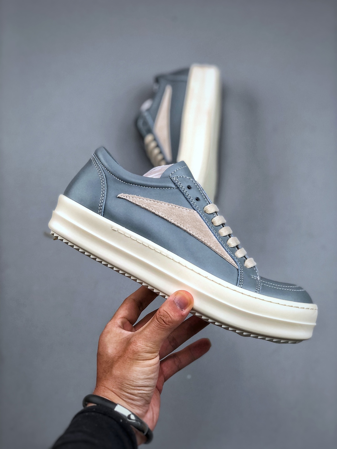 Rick Owens 瑞克·欧文斯【主线】 【款式】 大匡威//低帮/经典底/粗鞋款“雾霾蓝”配色