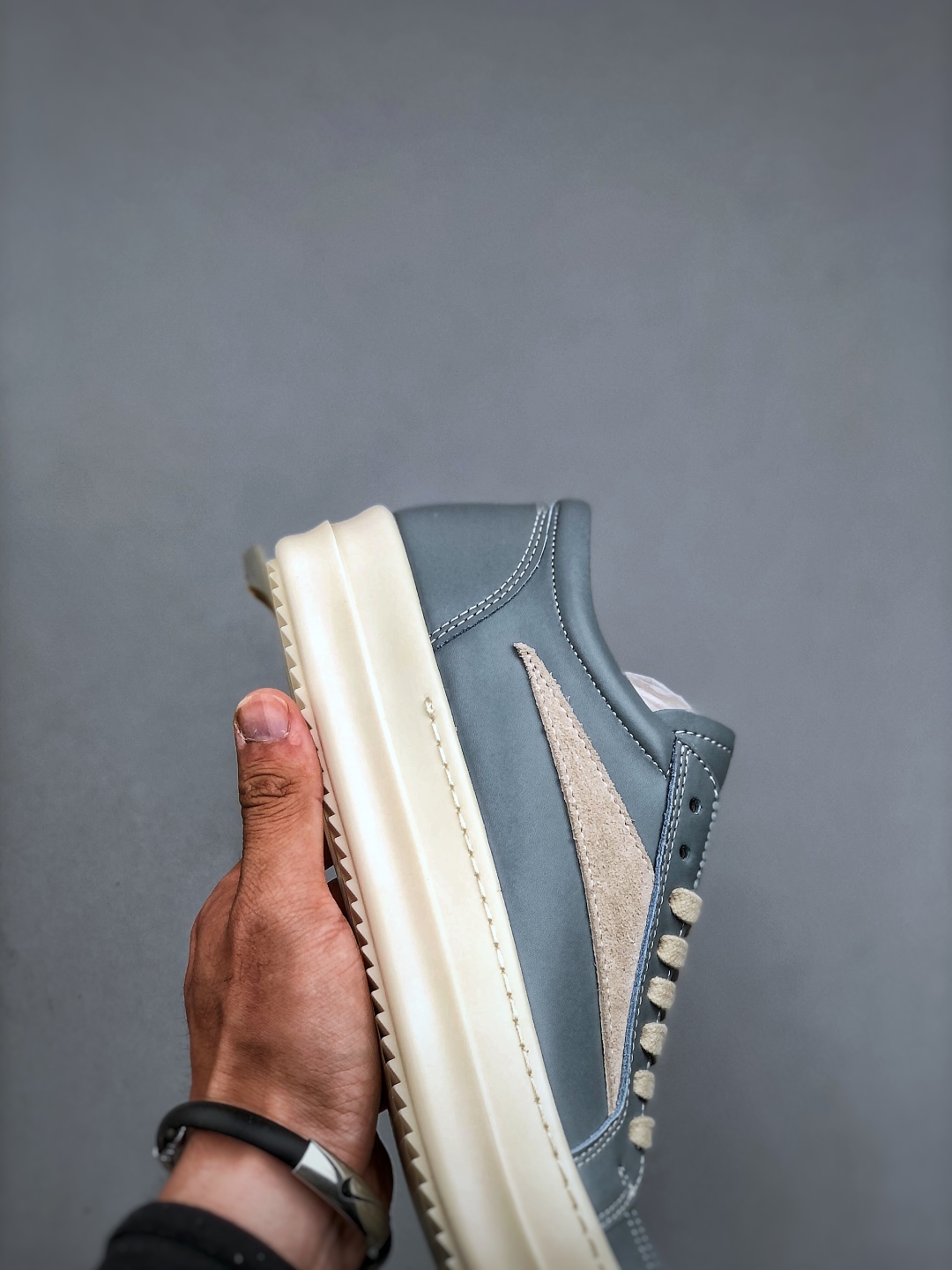 Rick Owens 瑞克·欧文斯【主线】 【款式】 大匡威//低帮/经典底/粗鞋款“雾霾蓝”配色
