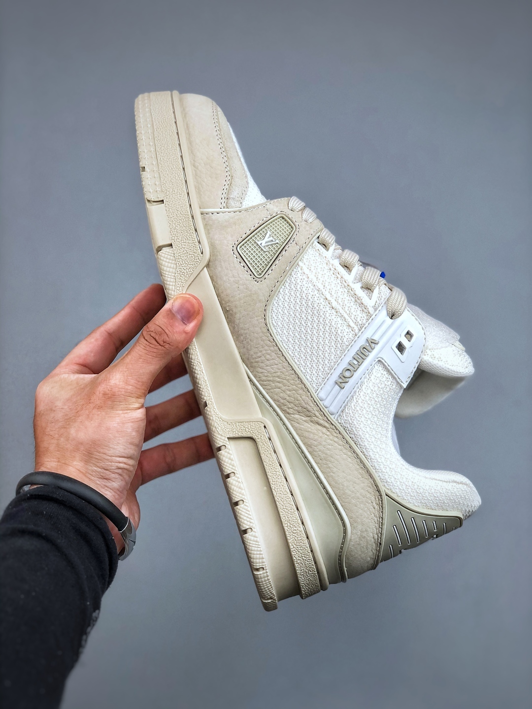 Louis Vuitton Trainer 2.0 Sneaker Low-Top, Beige Leather, Retro Casual Style 3 cmp i1748974262608 6233 0 1
