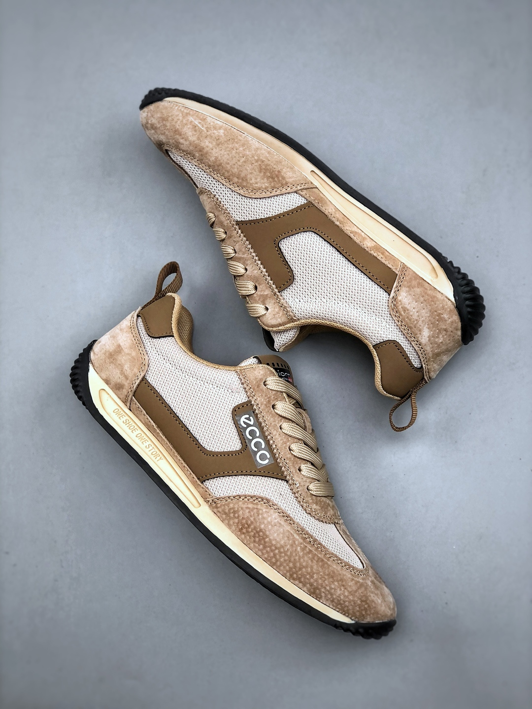 ECCO爱步 小红书爆款 新款百搭休闲款 Ecco/爱步男士跑步鞋休闲鞋透气轻质系带轻便运动鞋