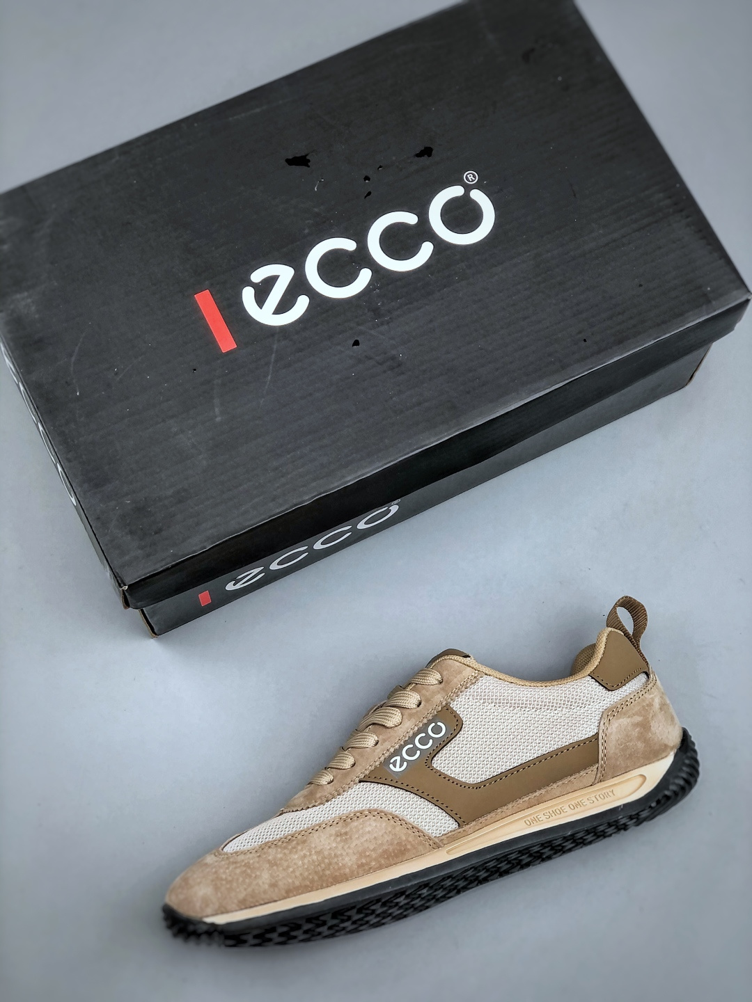 ECCO爱步 小红书爆款 新款百搭休闲款 Ecco/爱步男士跑步鞋休闲鞋透气轻质系带轻便运动鞋