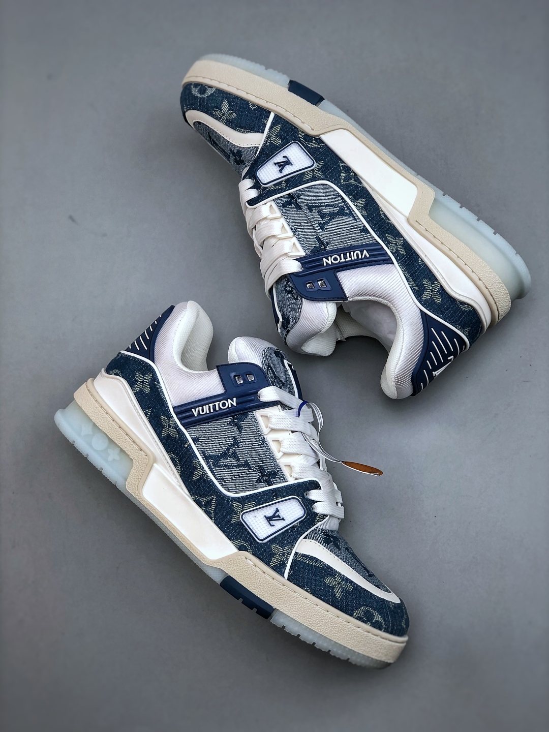 Louis Vuitton Trainer 2.0 Denim Monogram Low Sneakers, Retro Style 9 cmp i1749934406410 5911 0 7