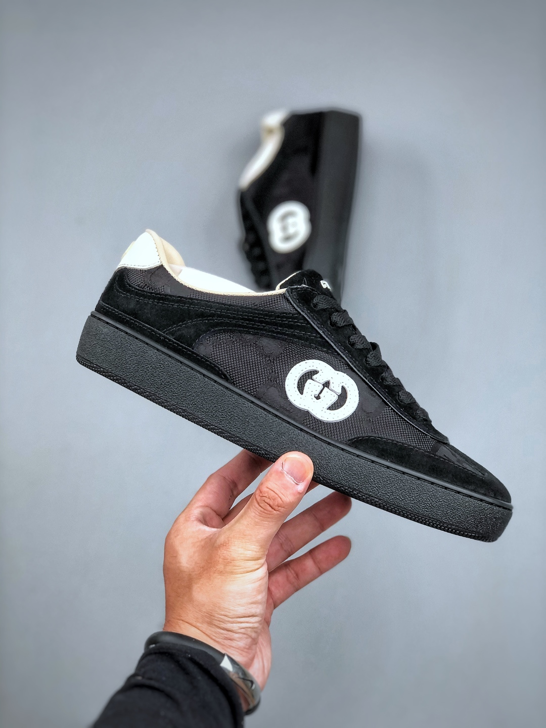 Gucci Interlocking G Suede Sneaker G74系列低帮复古百搭休闲运动板鞋