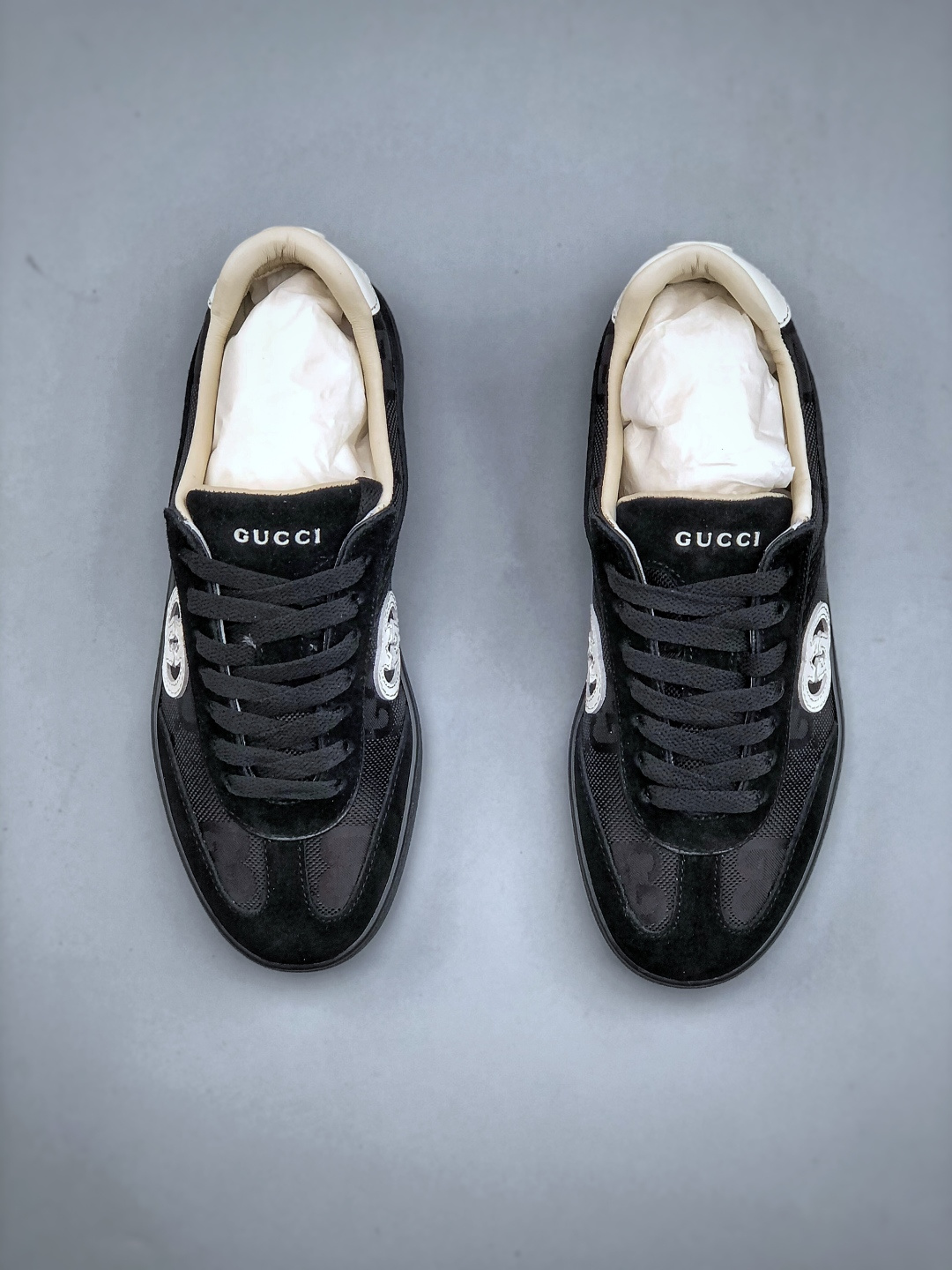 Gucci Interlocking G Suede Sneaker G74系列低帮复古百搭休闲运动板鞋