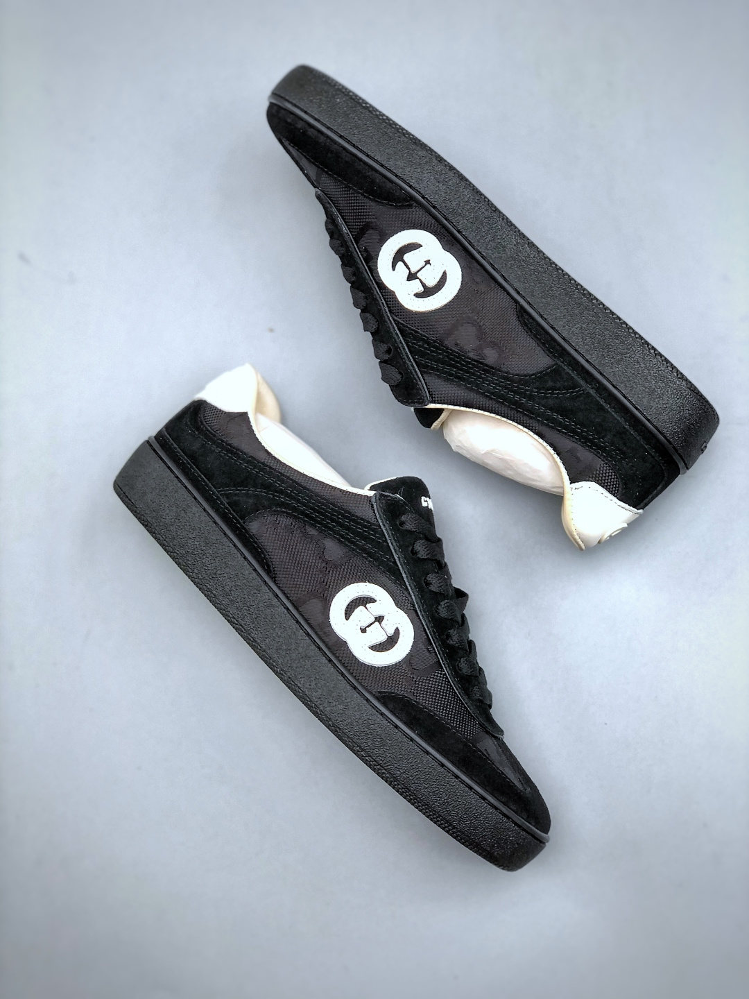 Gucci Interlocking G Suede Sneaker G74系列低帮复古百搭休闲运动板鞋