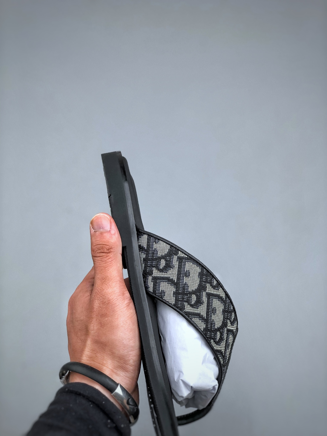 240 外贸版本 Dior迪奥Alias 小牛皮 圆头平底一字拖鞋 男款 米色拖鞋 凉鞋