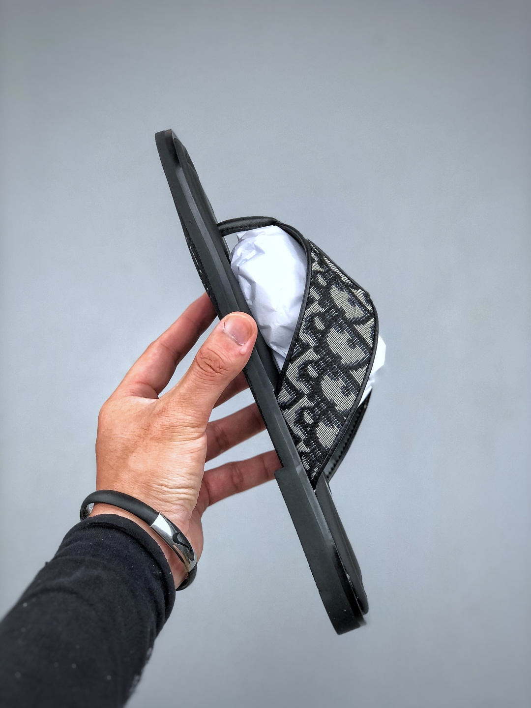 240 外贸版本 Dior迪奥Alias 小牛皮 圆头平底一字拖鞋 男款 米色拖鞋 凉鞋