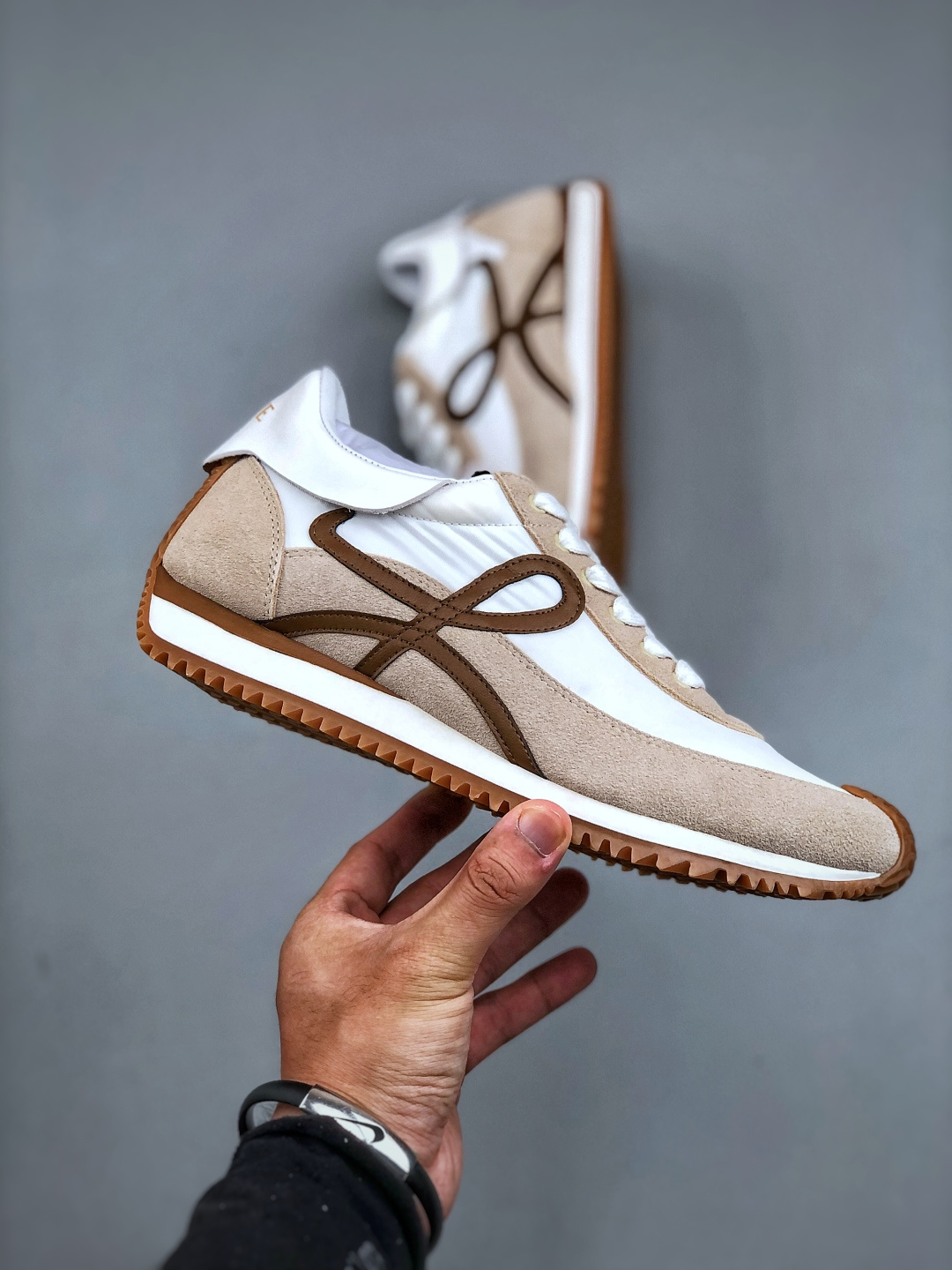 300 LOEWE 罗意威 最新 内增高拼色德训鞋 阿甘鞋 小白鞋