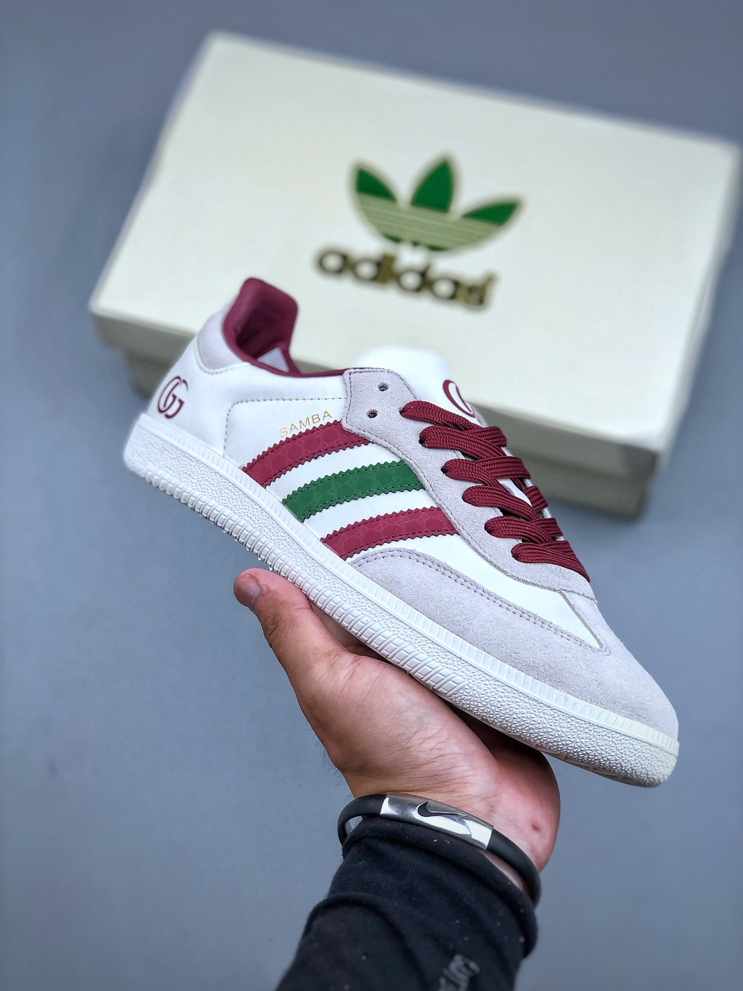 Adidas SAMBA OG 德训鞋 高端定制桑巴系列 大厂纯原品质出货 超高清洁度 细节完美 舒适百搭 低帮休闲板鞋 货号:GJ75802 (半)