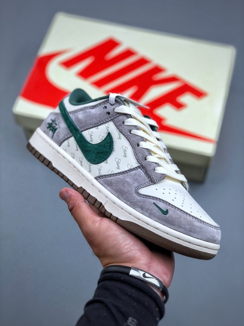 Nike SB Dunk Low Stussy Collab - Grey/Green, Premium Quality, Sizes 36-45 1 Nike SB Dunk Low Stussy Collab - Grey/Green, Premium Quality, Sizes 36-45