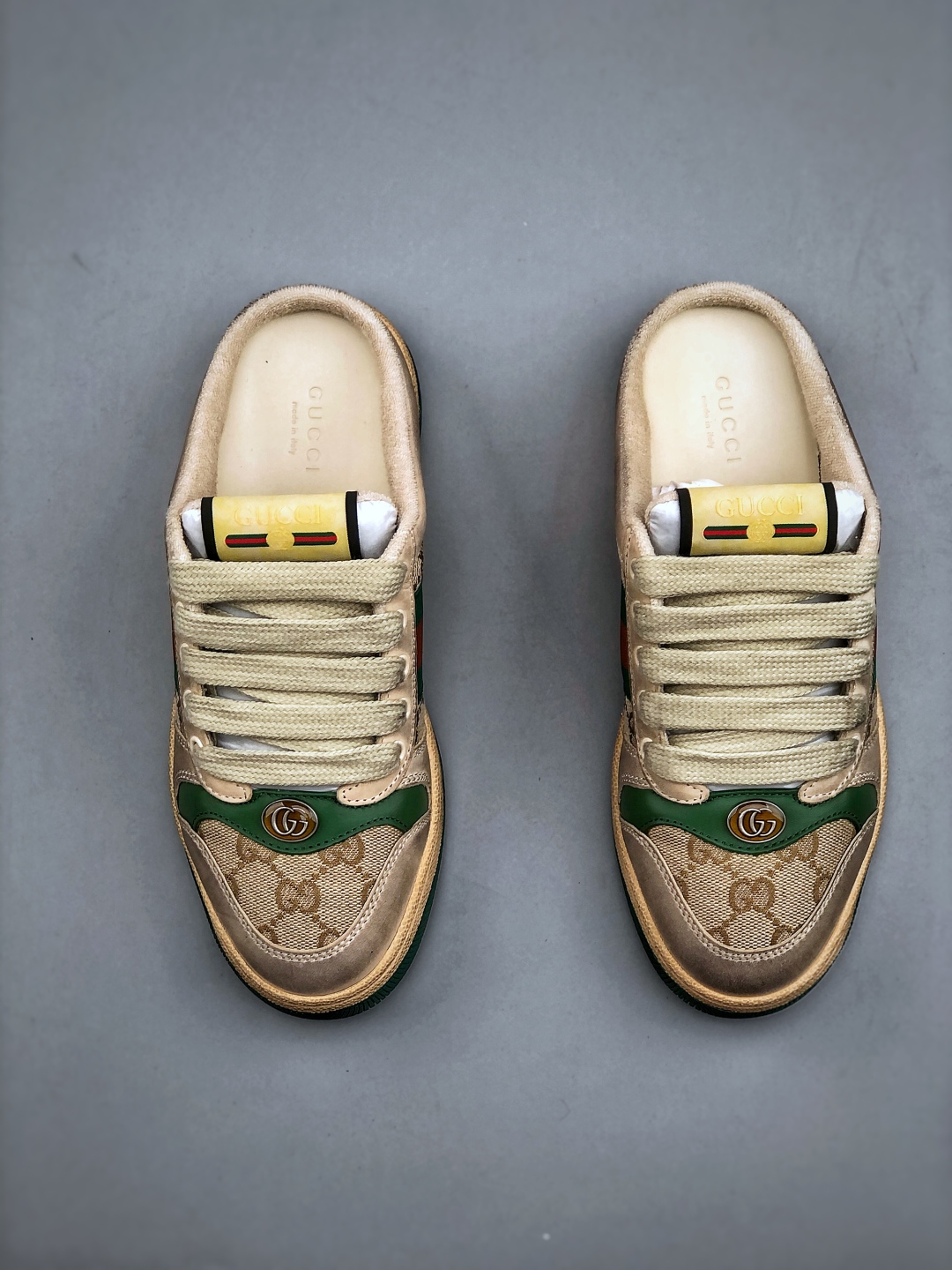 320 Gucci Distressed Screener sneaker 古驰小脏鞋半拖系列