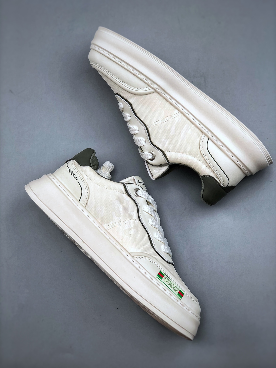 260 Gucci 轻奢单品 广东品质原厂 高奢古驰Gucci Screener GG High-Top Sneaker休闲潮鞋系列