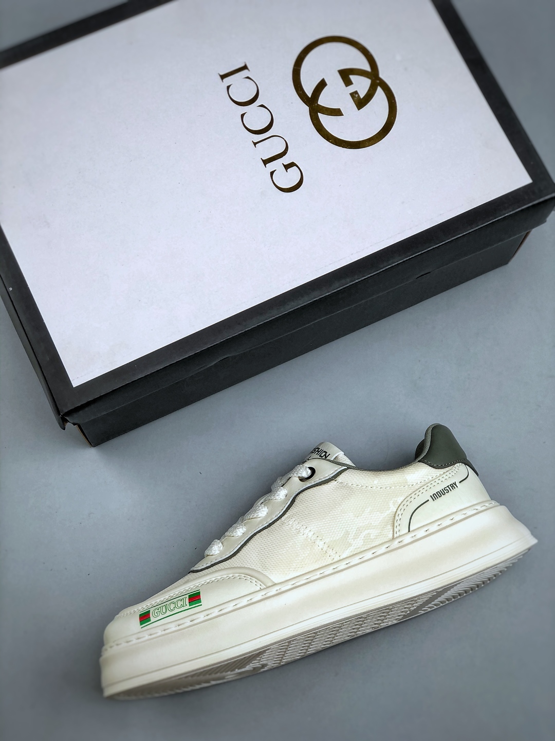 260 Gucci 轻奢单品 广东品质原厂 高奢古驰Gucci Screener GG High-Top Sneaker休闲潮鞋系列
