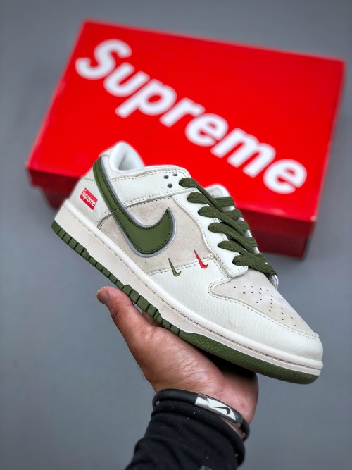 Nike SB Dunk Low Supreme Double Hook Sneakers - Deep Green Anniversary Edition 1 Nike SB Dunk Low Supreme Double Hook Sneakers - Deep Green Anniversary Edition