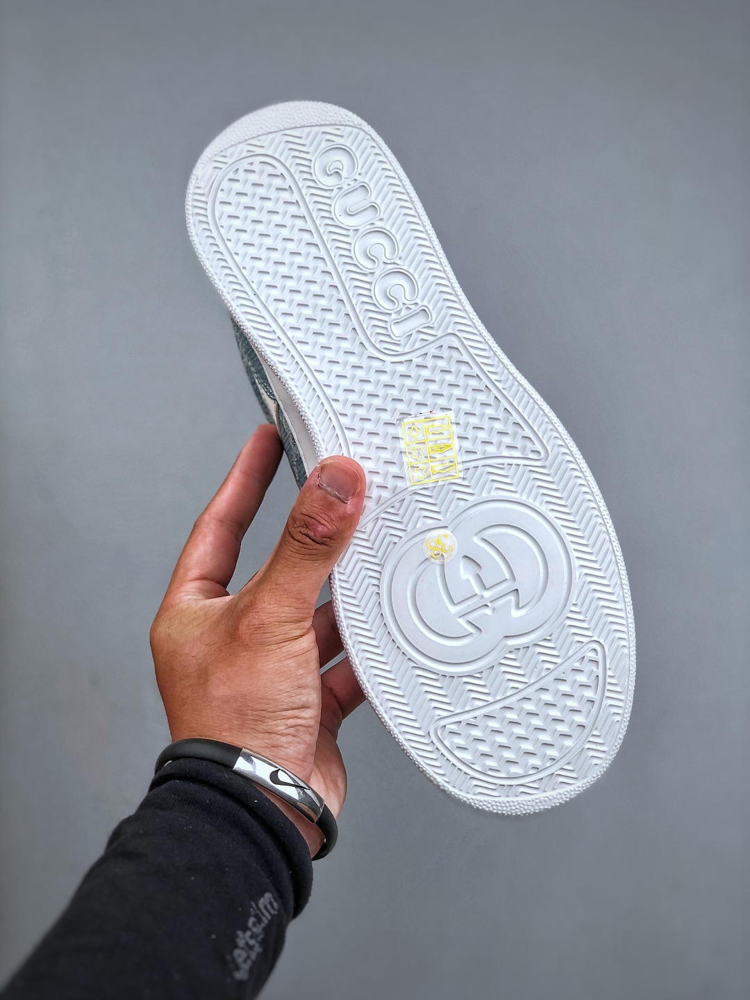 海外版 高奢 Gu Screener GG High-Top Sneaker古驰饼干鞋