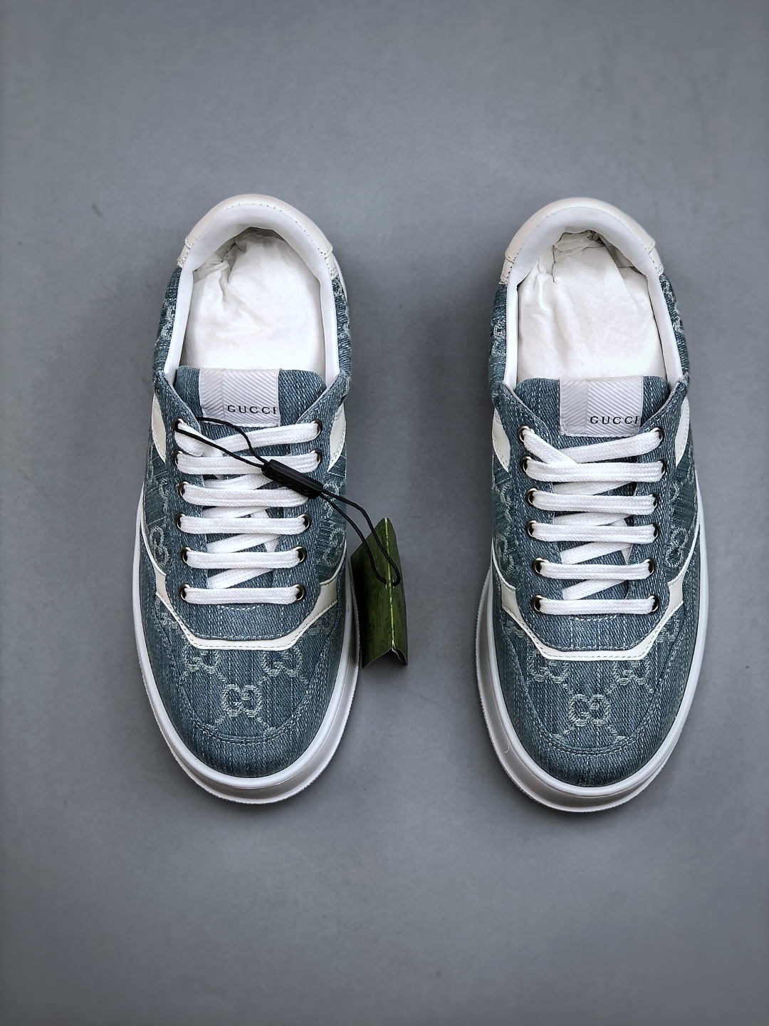 海外版 高奢 Gu Screener GG High-Top Sneaker古驰饼干鞋