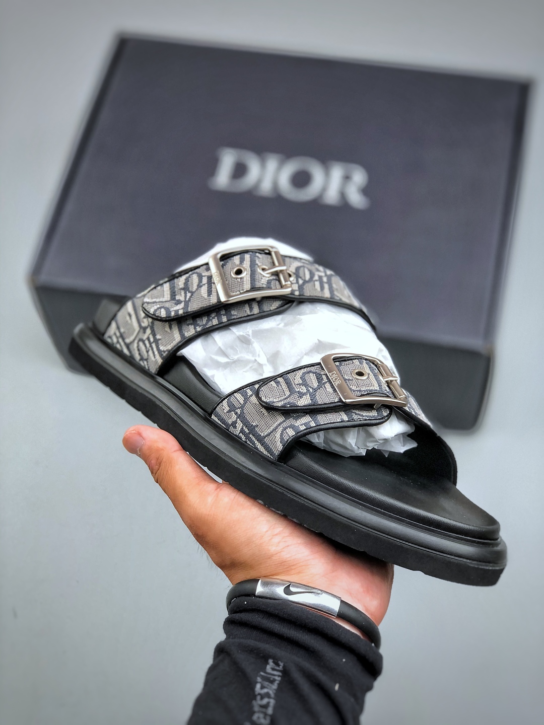 Dior迪奥 最新款 Dioriviera Dw圆头套穿一字拖鞋 厚底 拖鞋