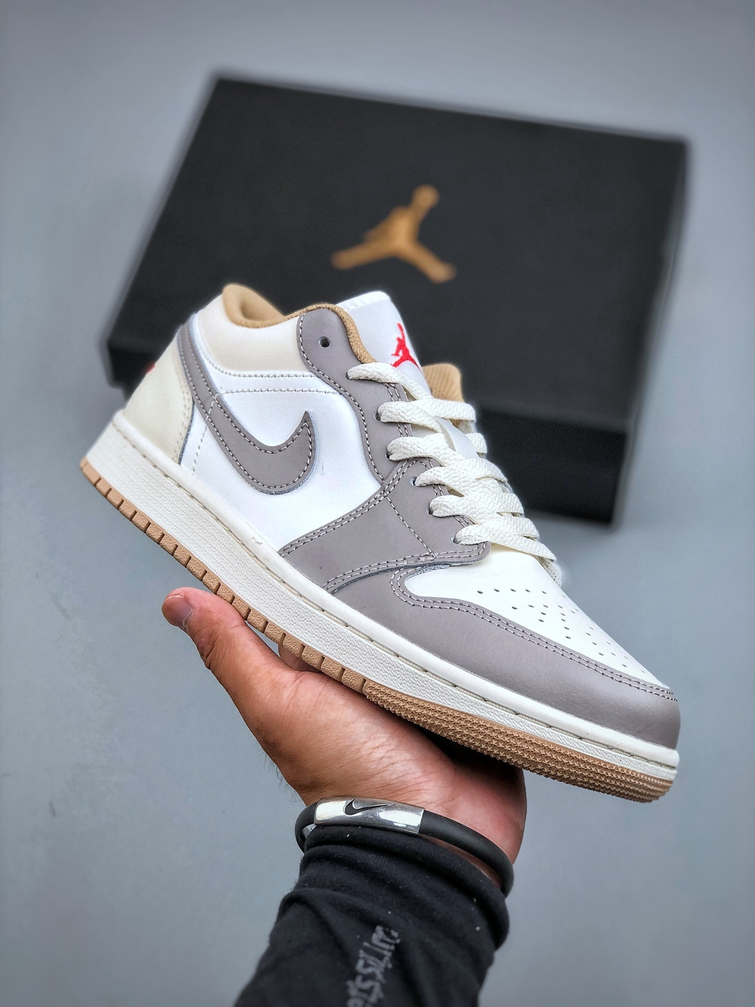 纯原 Air Jordan 1 Low AJ1 乔1米灰色 低帮复古文化篮球鞋 553558-169 #市售最高品质 原鞋开发 大厂代工流水线打造 公司货既视感 细节随意对比 (半)