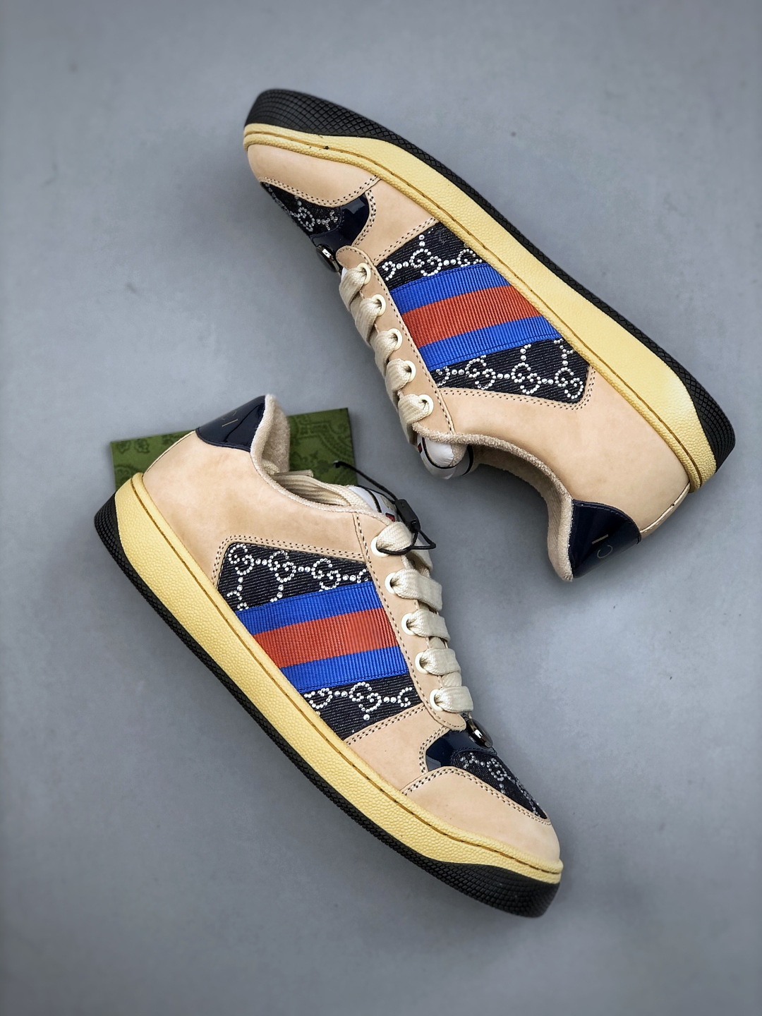 Gucci~~2025最新配色，烫钻小脏鞋 休闲鞋 运动鞋
