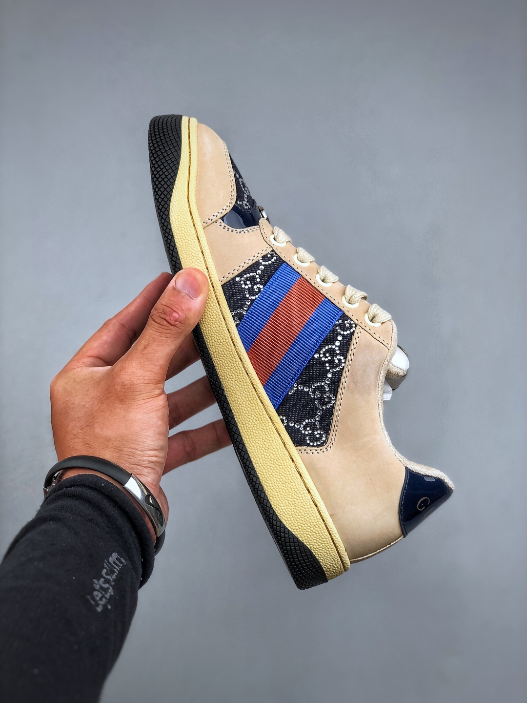 Gucci~~2025最新配色，烫钻小脏鞋 休闲鞋 运动鞋