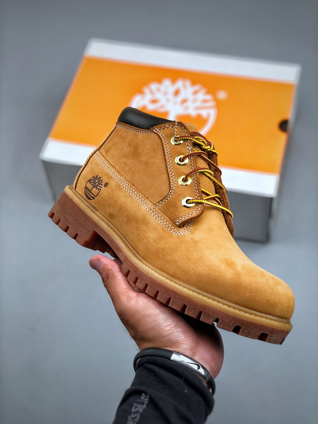 添柏岚／天伯伦Timberland Fatigue Chukka Nubuck Boots经典户外短筒百搭工装马丁靴“麦黄黑”