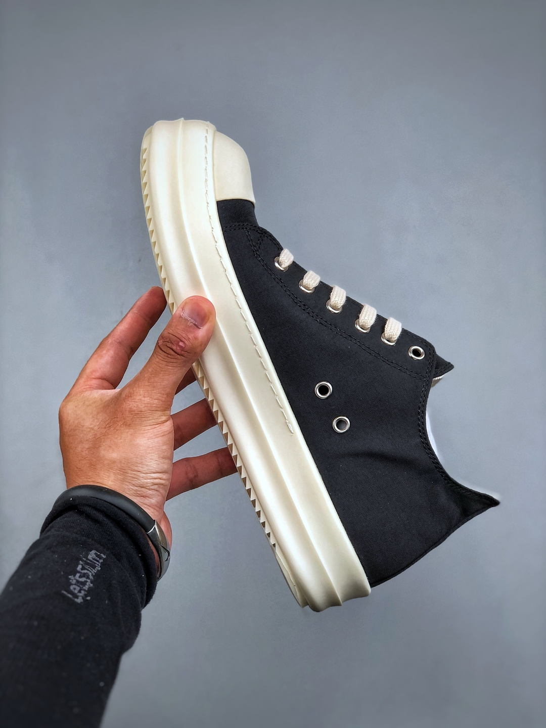 450 莞产G版 Rick Owens DRKSHDW Hollywood 瑞克·欧文斯 款式 丝绸款/低帮/ 黑色