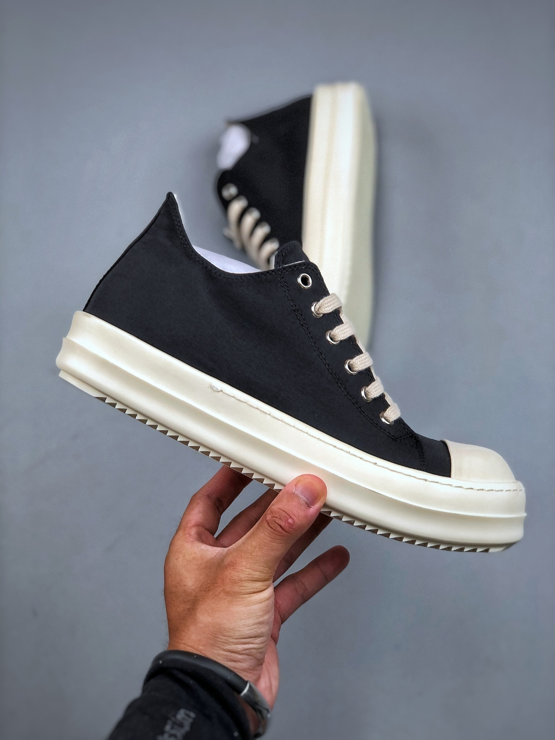 450 莞产G版 Rick Owens DRKSHDW Hollywood 瑞克·欧文斯 款式 丝绸款/低帮/ 黑色