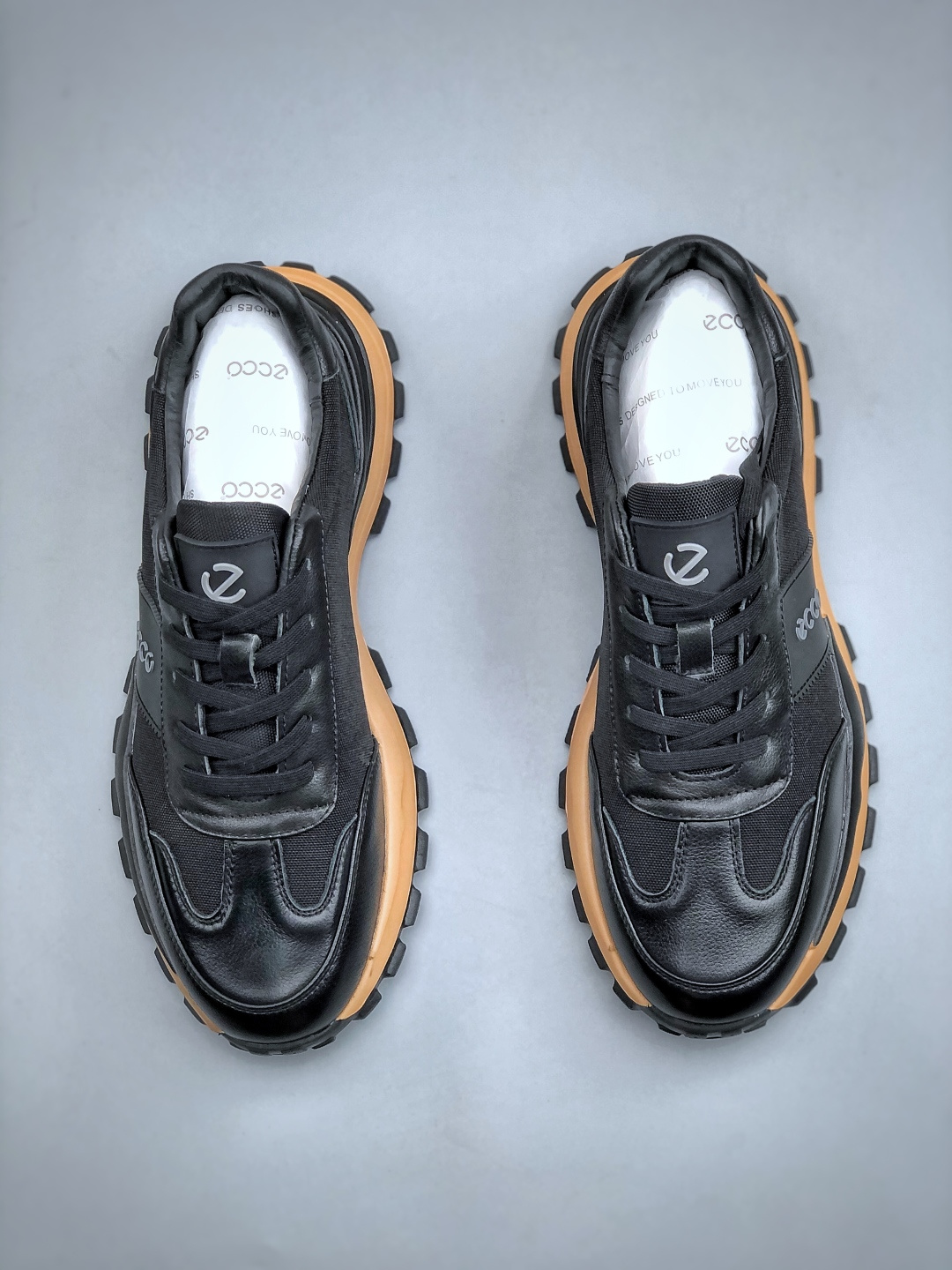 300 Ecco爱步男鞋百搭运动鞋男款 四季款阿甘鞋休闲华夫鞋复古跑鞋