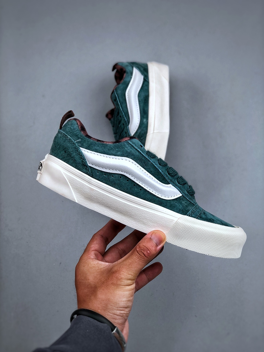 Vans Knu Skool Green Suede Low-Top Sneakers - Unisex, Cushioned, Anti-Slip 5 cmp i1756932965340 6045 0 3
