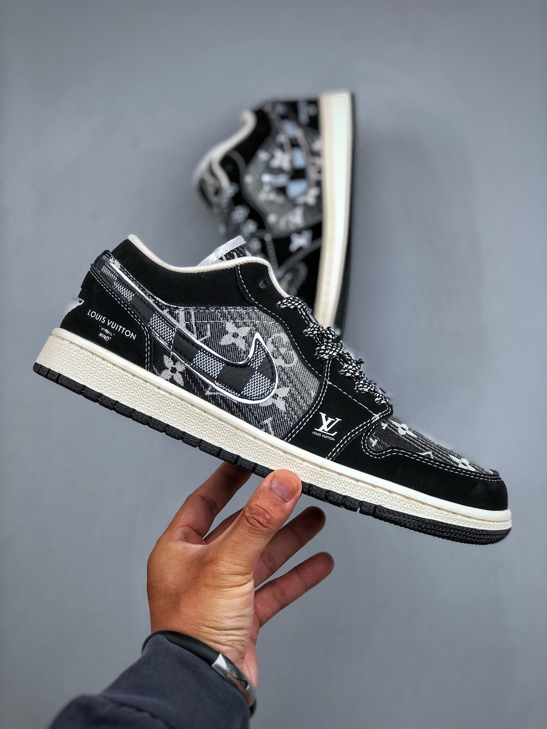 Nike Air Jordan 1 Low x Louis Vuitton Custom Sneakers - Limited Edition 5 cmp i1756933454827 760 0 3