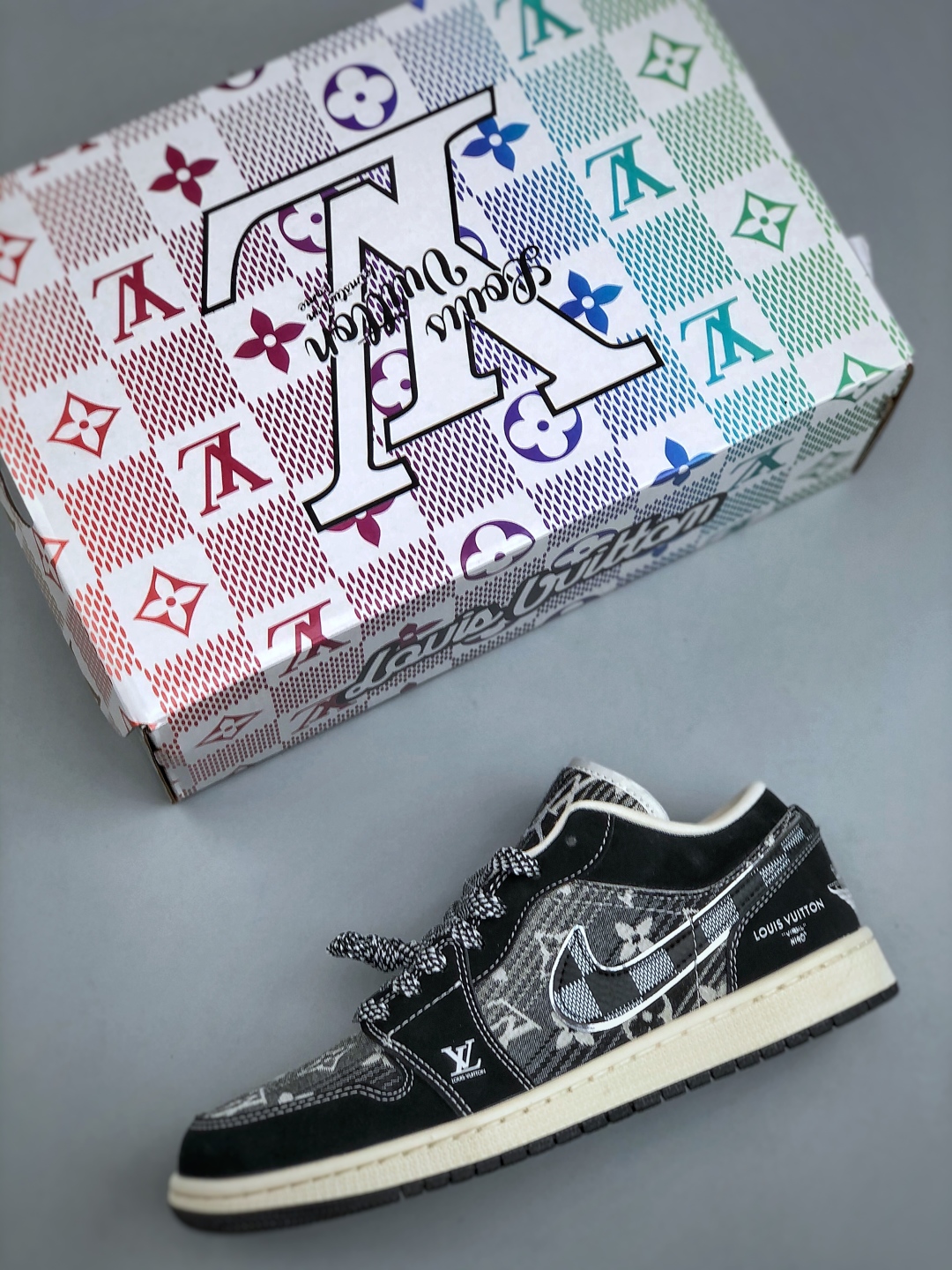 Nike Air Jordan 1 Low x Louis Vuitton Custom Sneakers - Limited Edition 4 cmp i1756933456755 5555 0 2