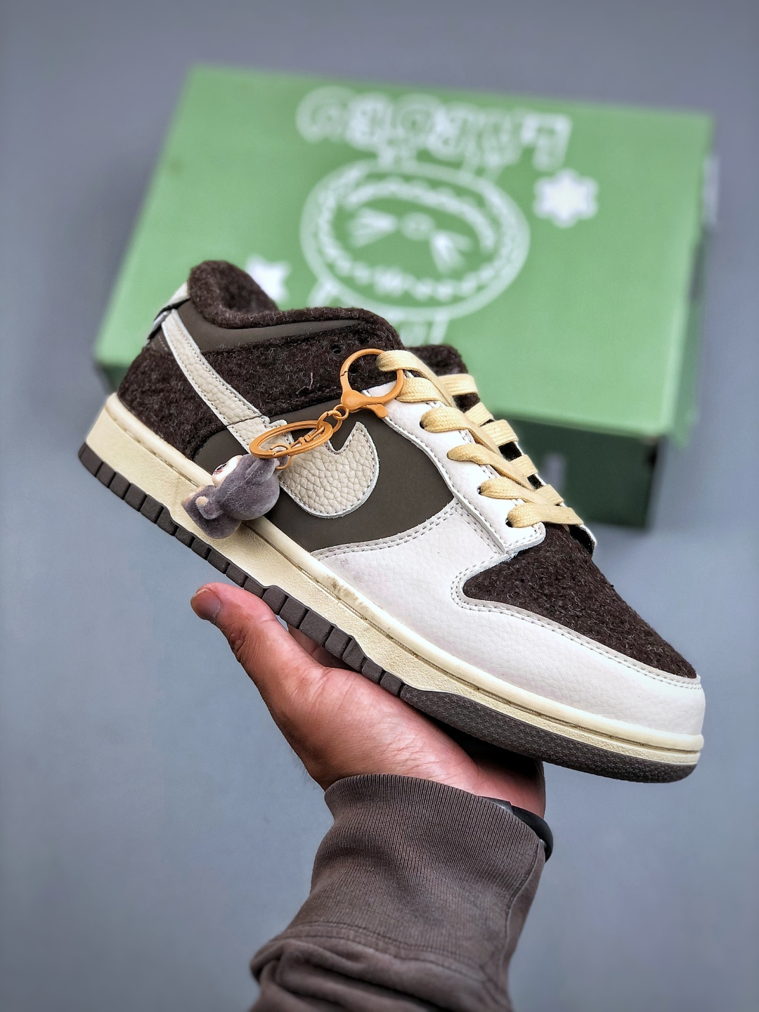 Nike SB Dunk Low Labubu Collab - Milk White Brown Premium Casual Sneakers