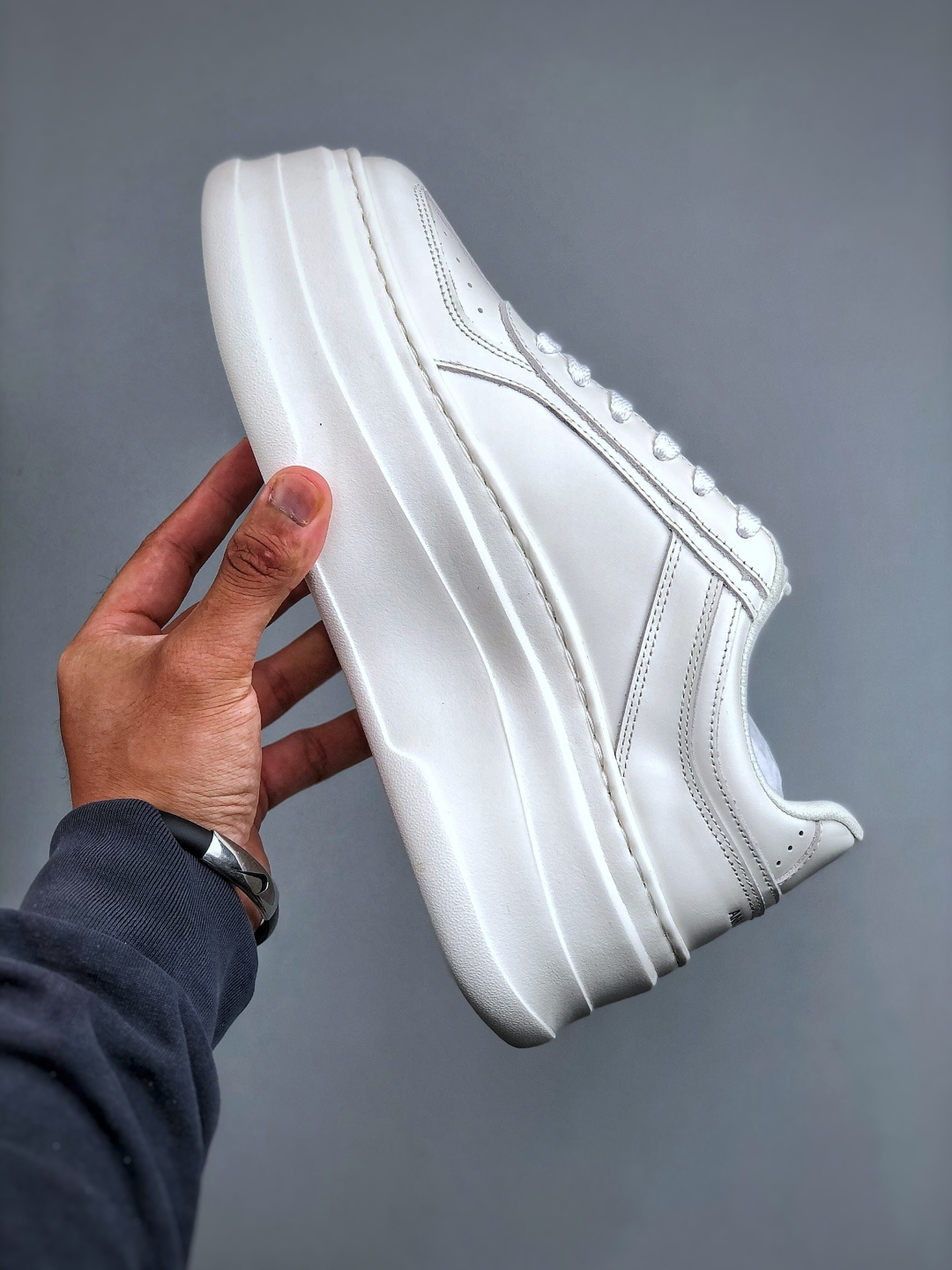 350 2025SS 王心凌赵露思同款ANN ANDELMAN厚底复古增高小白鞋