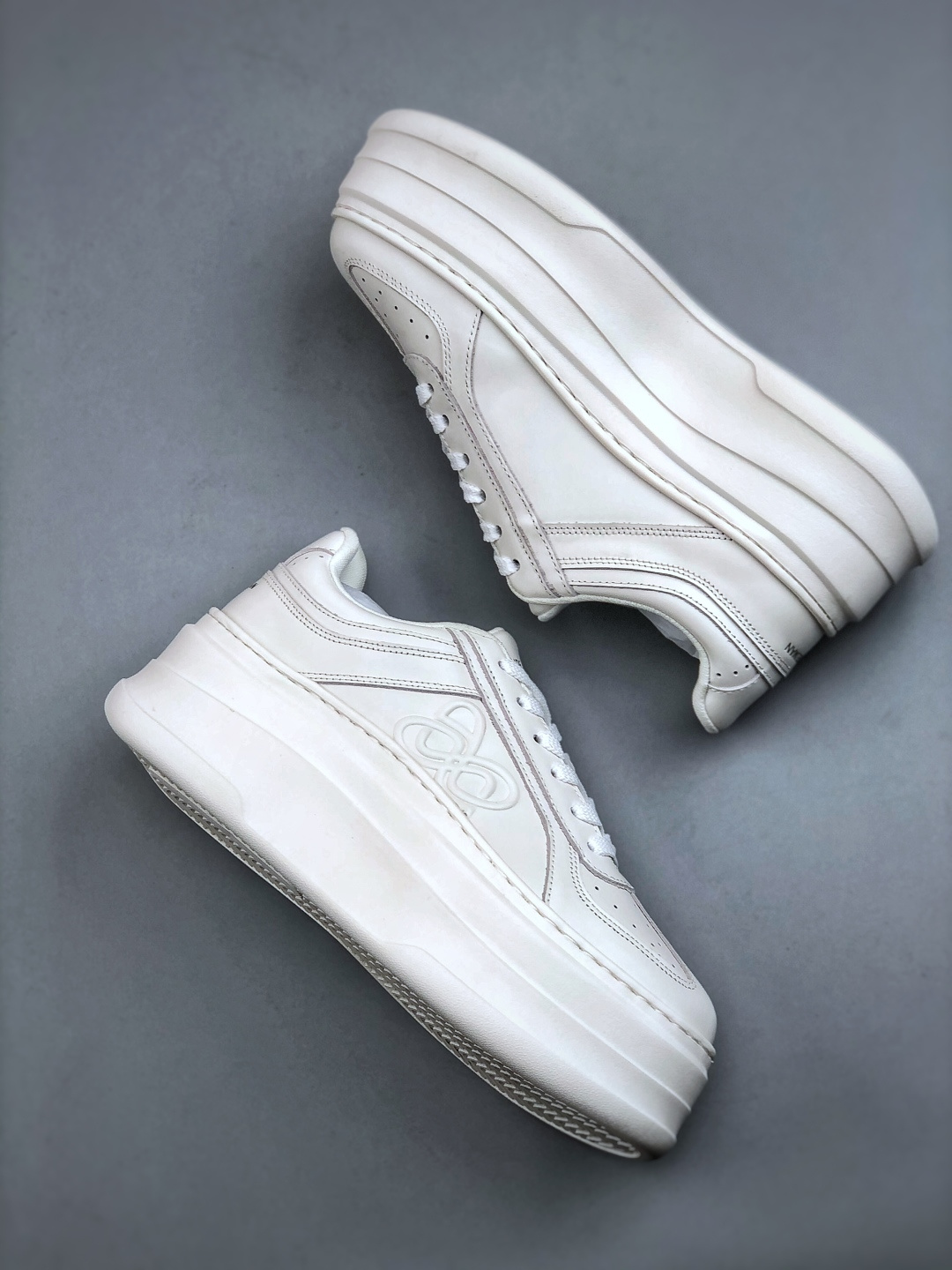 350 2025SS 王心凌赵露思同款ANN ANDELMAN厚底复古增高小白鞋