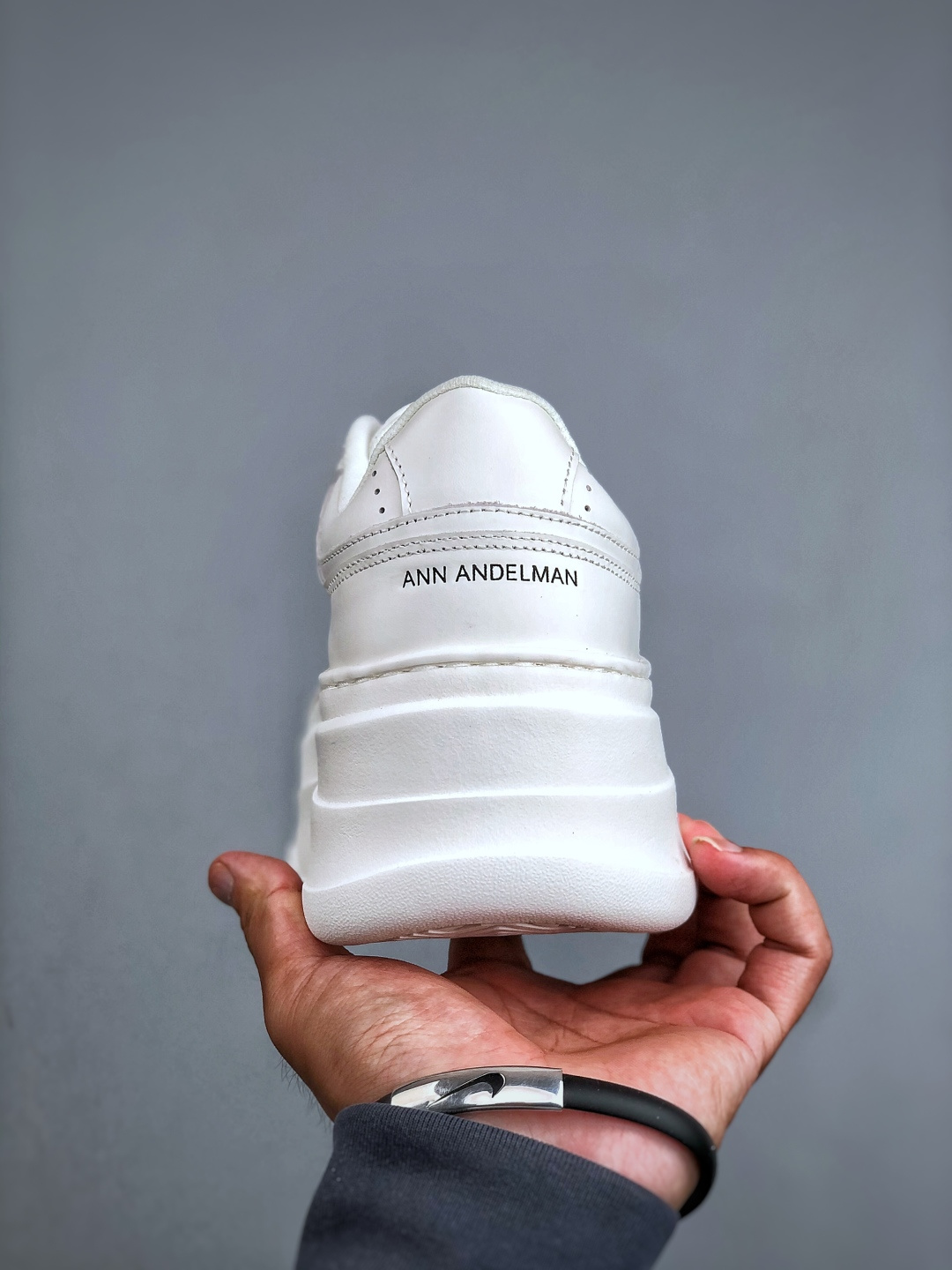 350 2025SS 王心凌赵露思同款ANN ANDELMAN厚底复古增高小白鞋