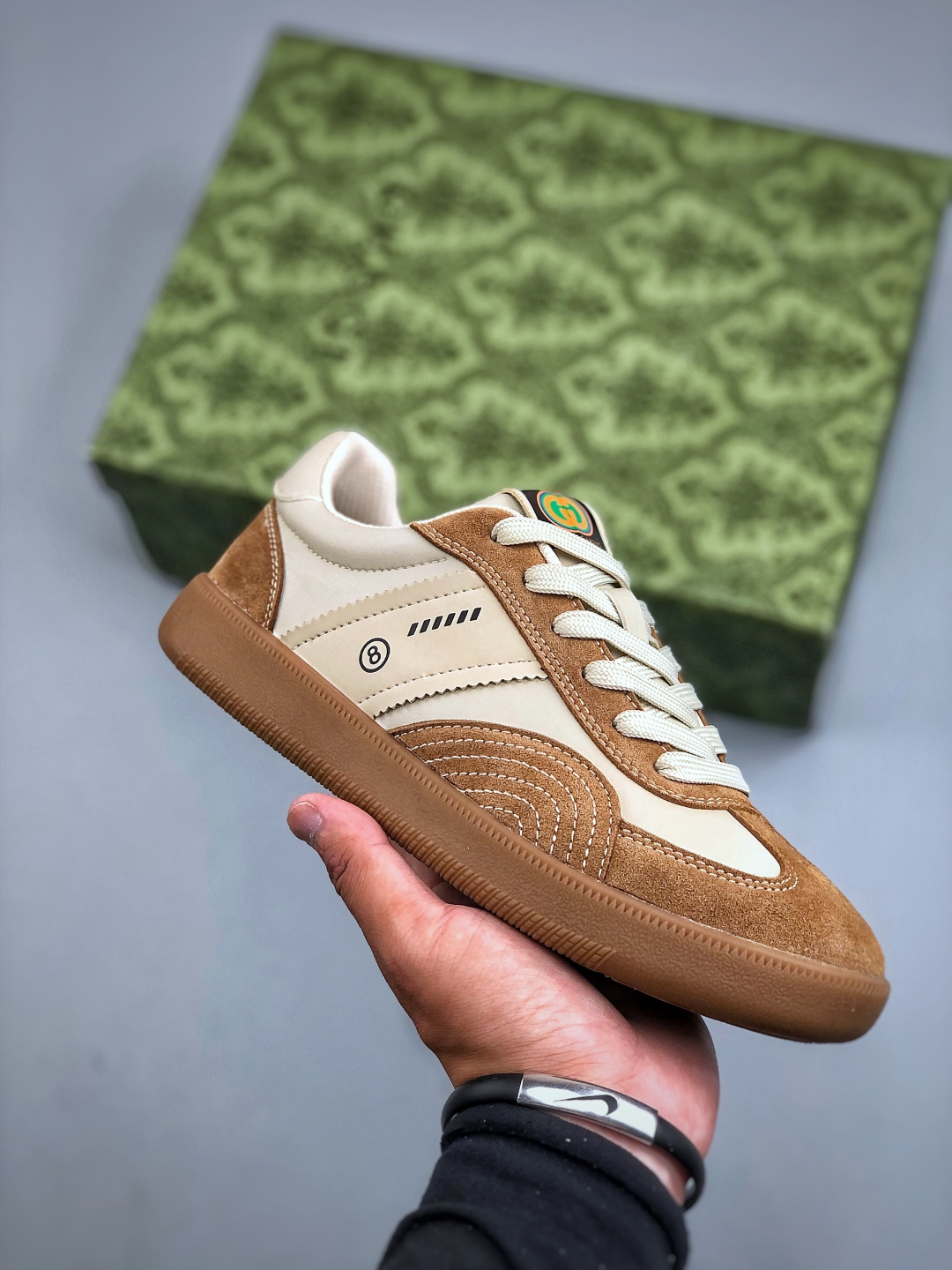 Gucci Screener High-Top Sneaker, Leather Casual Shoes, Size 39-44