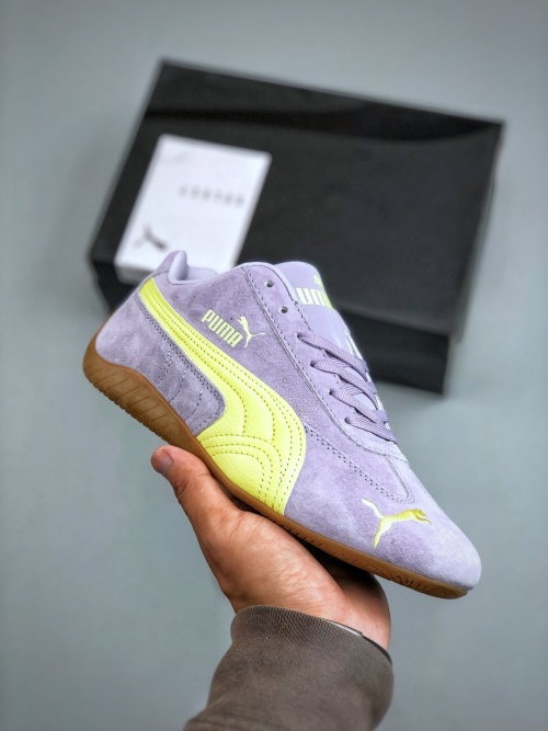 Puma Speedcat Faded OG Retro Racing Sneakers - Light Purple/Yellow 1 Puma Speedcat Faded OG Retro Racing Sneakers - Light Purple/Yellow