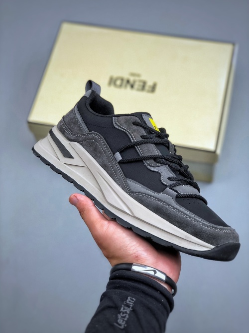 Fendi Men's Stylish Black/Gray Low-Top Sneakers - Comfort & Fashion Combined 1 Fendi Men's Stylish Black/Gray Low-Top Sneakers - Comfort & Fashion Combined